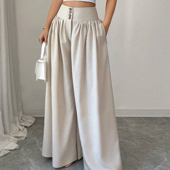 Apricot Casual Women's Floral Loose Palazzo Pants